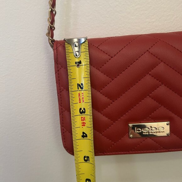 NEW (NWOT) Bebe Mini Sophia Crossbody Bag, rust color w/ goldtone hardware - Picture 8 of 15